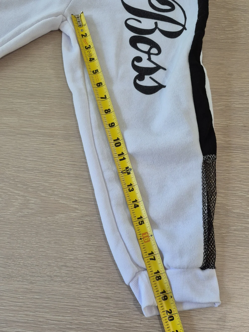 White and Black Logo Jogger Pants - Picture 6 of 13